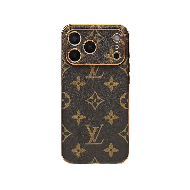 Elegant Leather Monogram iPhone Case For iPhone 17 Series-CYLV021