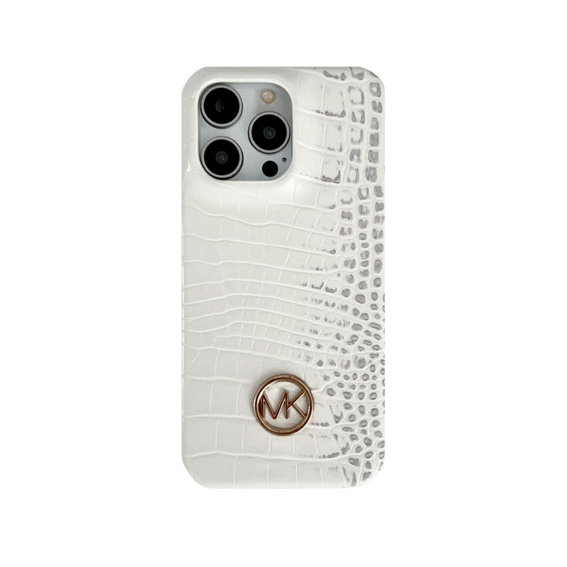 Alligator Print MK iPhone Case Black-EYW251836
