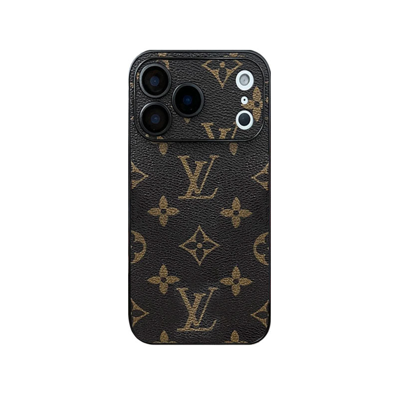 Luxury Leather Monogram iPhone Case For iPhone 17 Series-CYLV016
