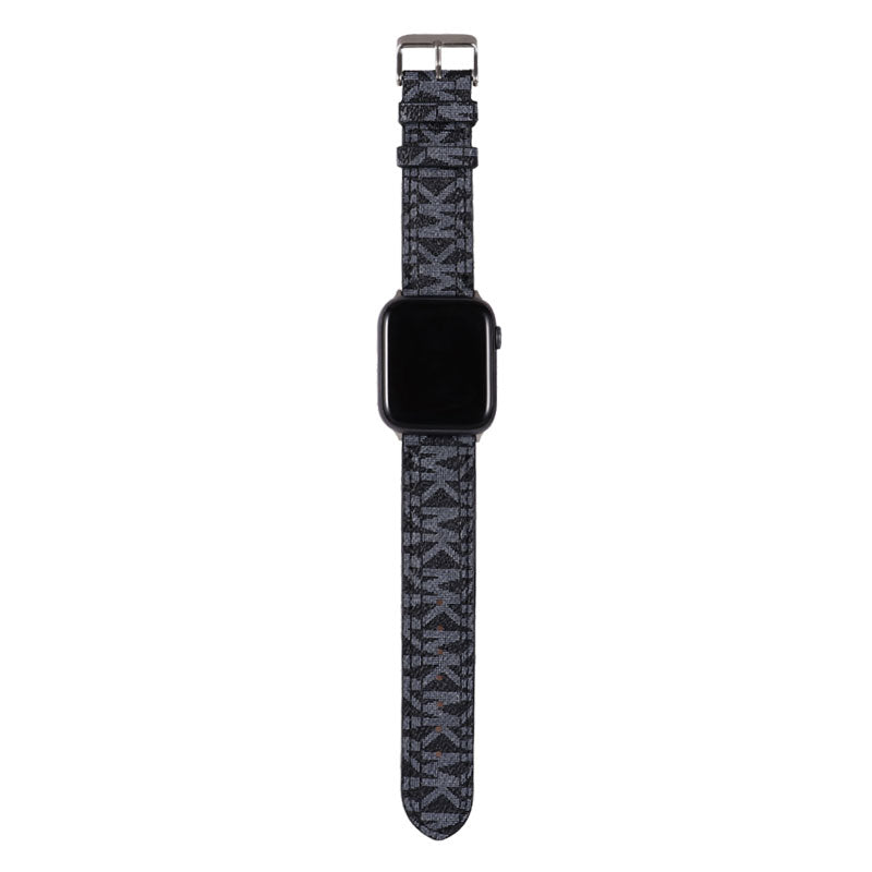 Luxury Leather MK Apple Watch Band White-LBB25405
