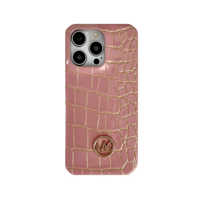 Alligator Print MK iPhone Case Black-EYW251836