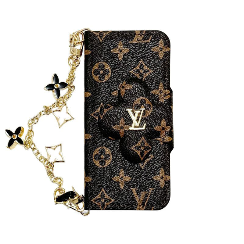 Classic Folding Monogram iPhone Case With Card Holder And Chain-CFJK03