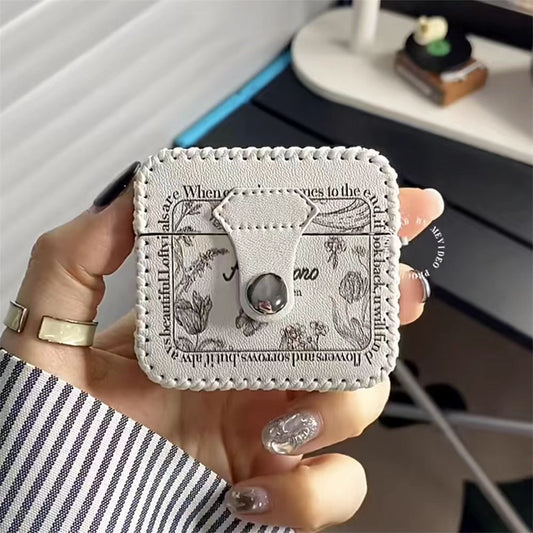 Rose Leather Airpods Case With Strap