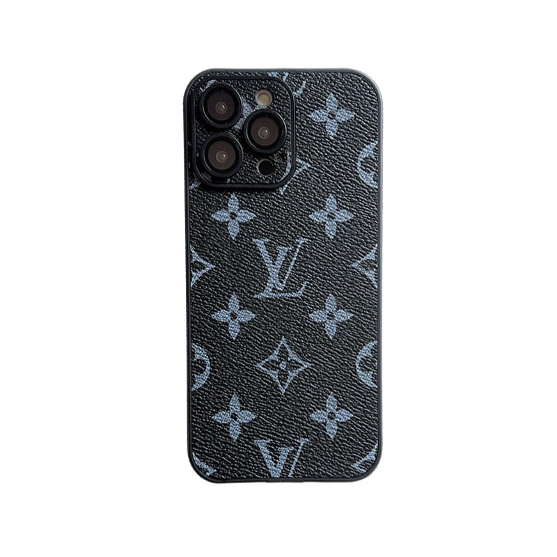 Leather Monogram iPhone Case With Lens Protection Big Printing -CEK251736