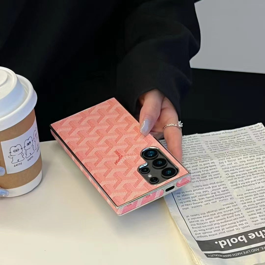Luxury Leather GD Samsung Galaxy S Series Case Pink -SXK251625