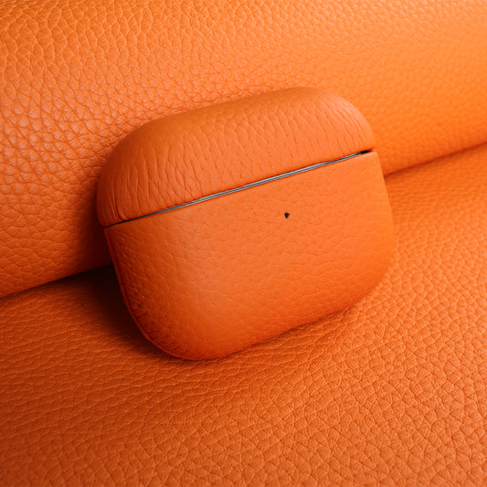Pebbled Leather Airpods Cases