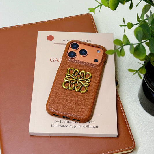 Classic Leather LE iPhone Case Orange For iPhone 17 Series-CYLE025