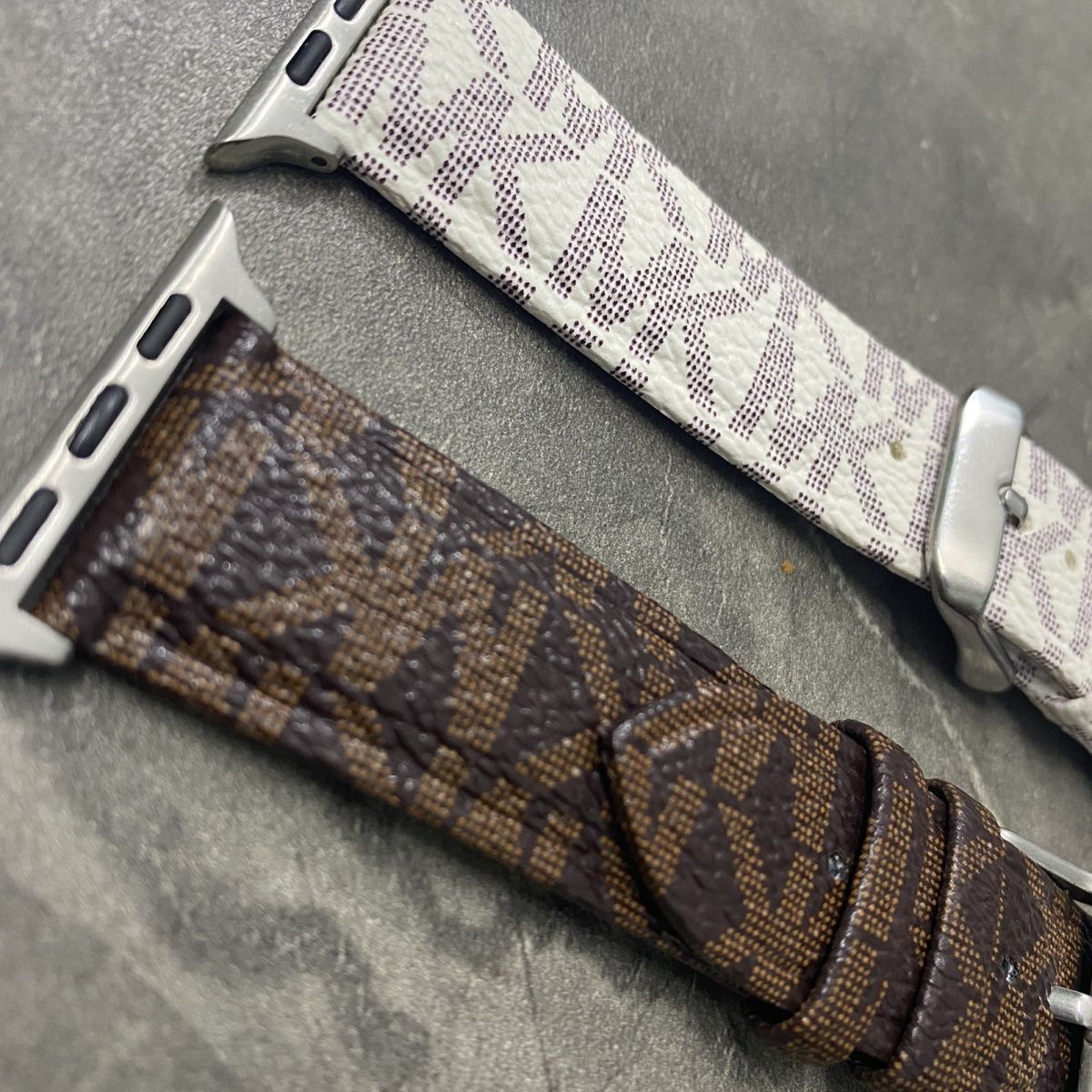 Luxury Leather MK Apple Watch Band Brown-LBB25405