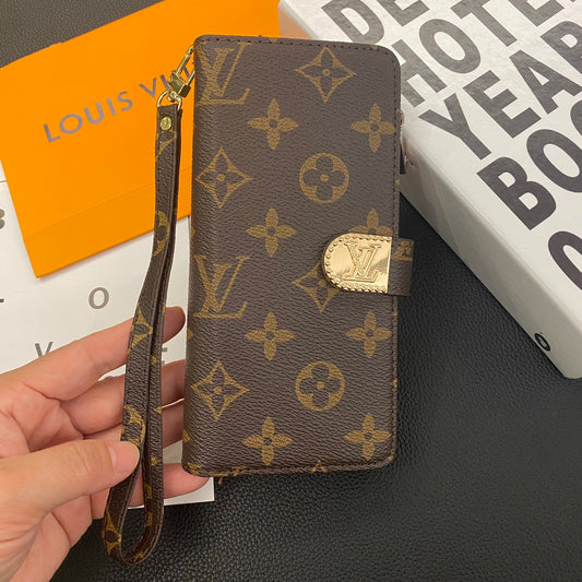 Luxury Monogram iPhone Case With Zipper Wallet And Strap -CFLB251520