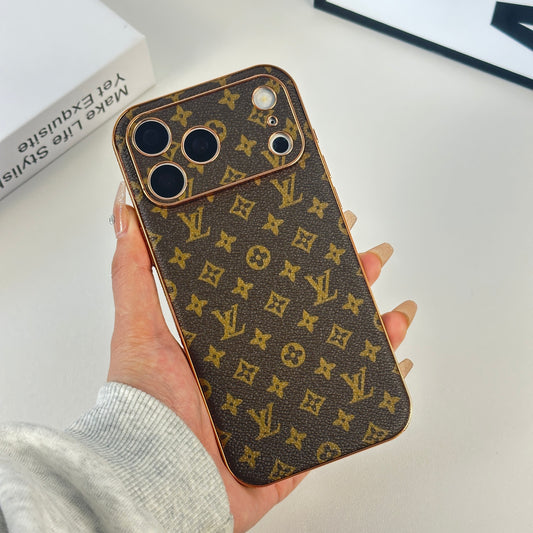 Luxury Leather Monogram iPhone Case For iPhone 17 Series-CYLV041