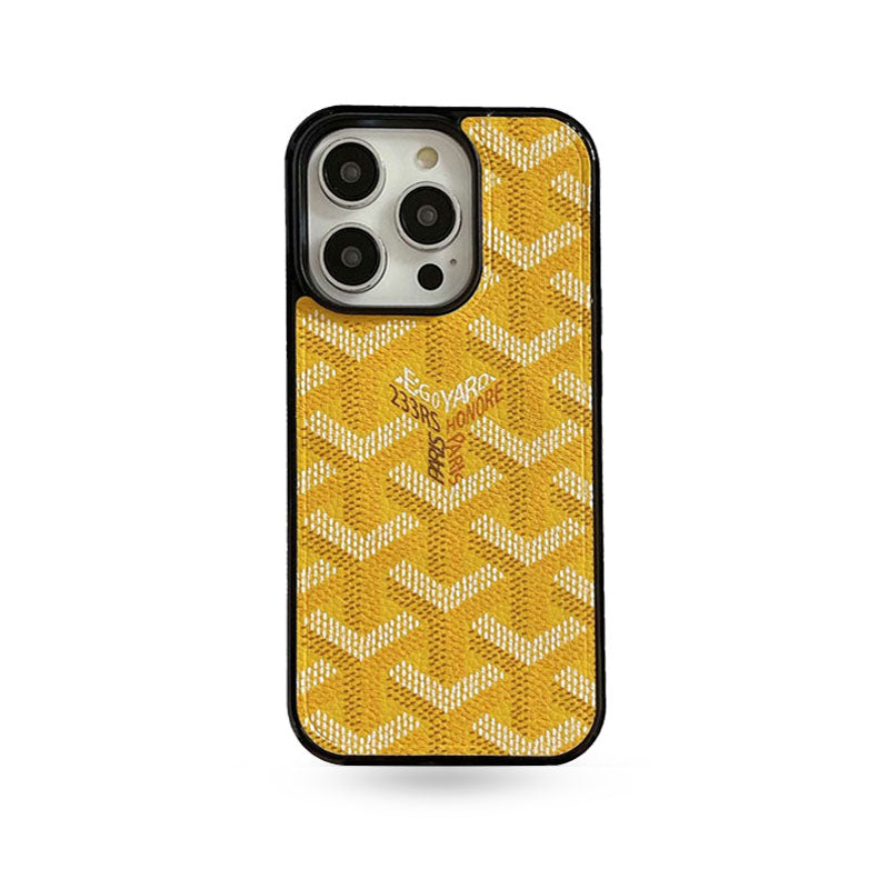 Leather GD iPhone Case Yellow (Magsafe)-CXK241423