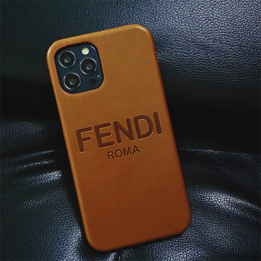 FD iPhone Case Leather Brown-ZP240325