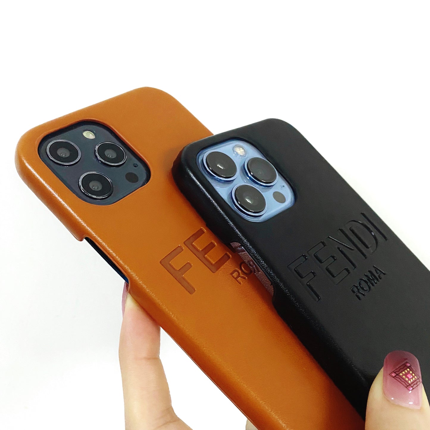FD iPhone Case Leather Brown-ZP240325