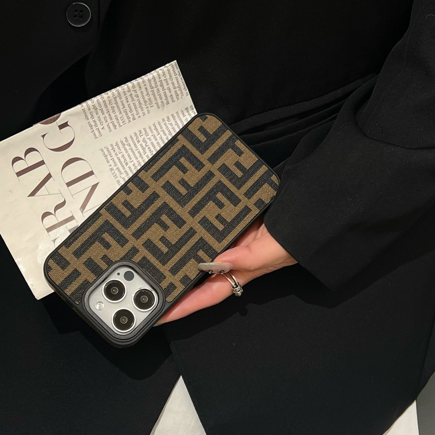 FD iPhone Case With Brown-FDY251825