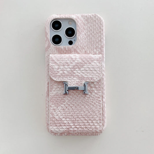Snake Leather iPhone Case With Card Holder