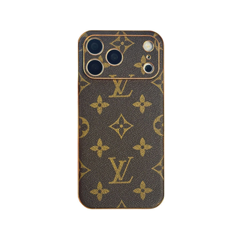 Luxury Leather Monogram iPhone Case For iPhone 17 Series-CYLV041