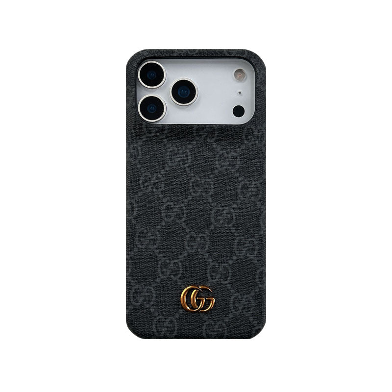 Classic Leather GG iPhone Case For iPhone 17 Series Blue-CJK251705