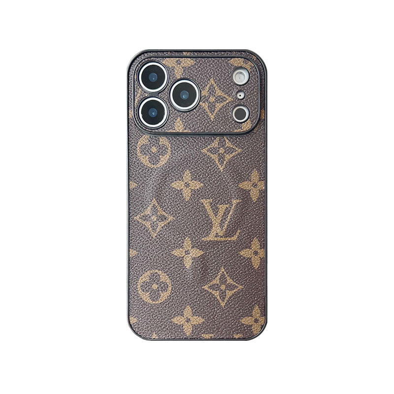 Premium Leather Monogram iPhone Case （Magsafe） For iPhone 17 Series-CYLV017