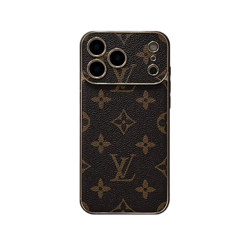 Luxury Leather Monogram iPhone Case For iPhone 17 Series-CYLV005