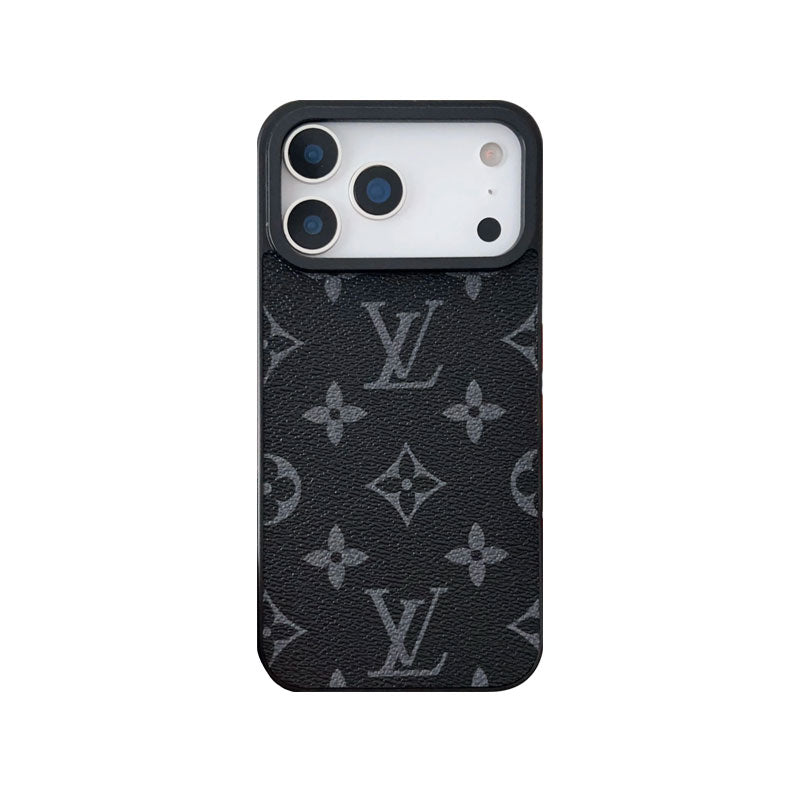 Luxury Leather Monogram iPhone Case For iPhone 17 Series-CYLV013