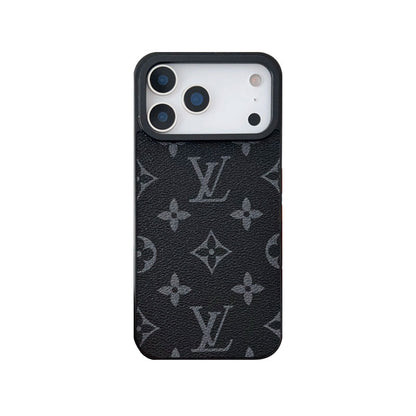 Luxury Leather Monogram iPhone Case For iPhone 17 Series-CYLV013