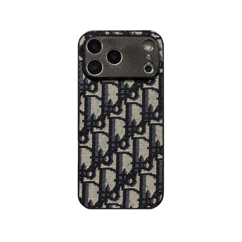 Leather CD iPhone Case With Lens Protection For iPhone 17 Series Black-WBK251023