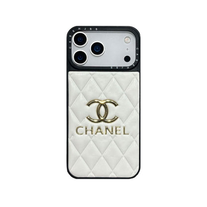 Luxury Leather CC iPhone Case For iPhone 17 Series Black-YHJ251809