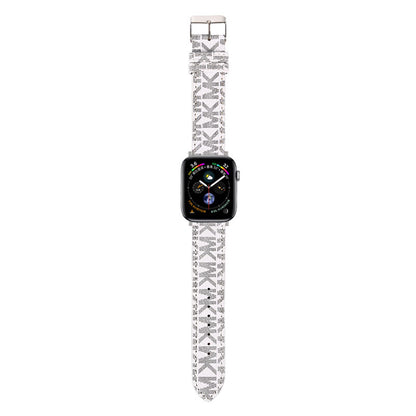 Luxury Leather MK Apple Watch Band Brown-LBB25405