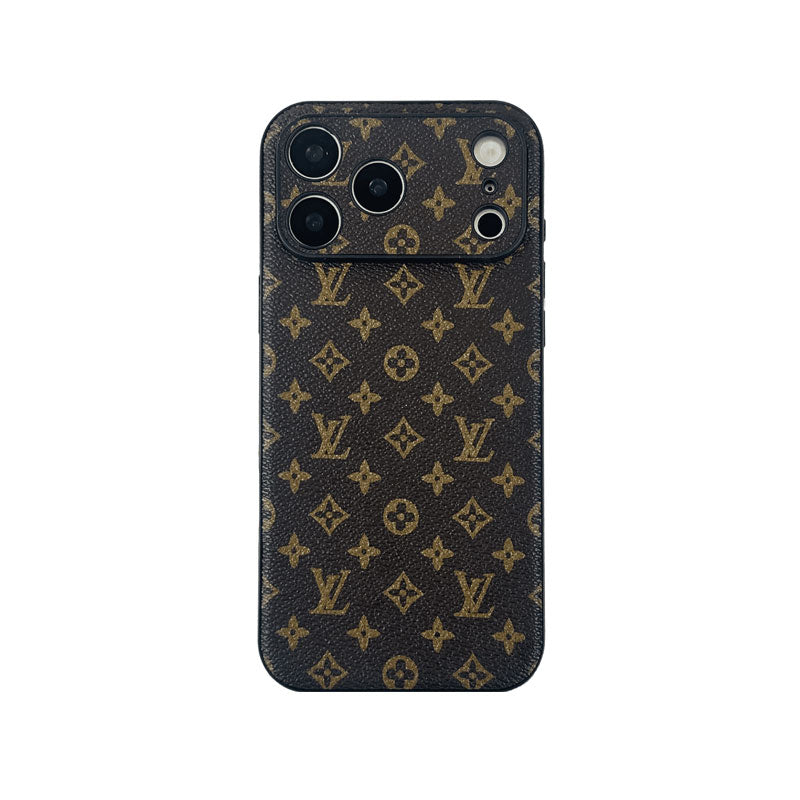 Stylish Leather Monogram iPhone Case For iPhone 17 Series-CYLV039