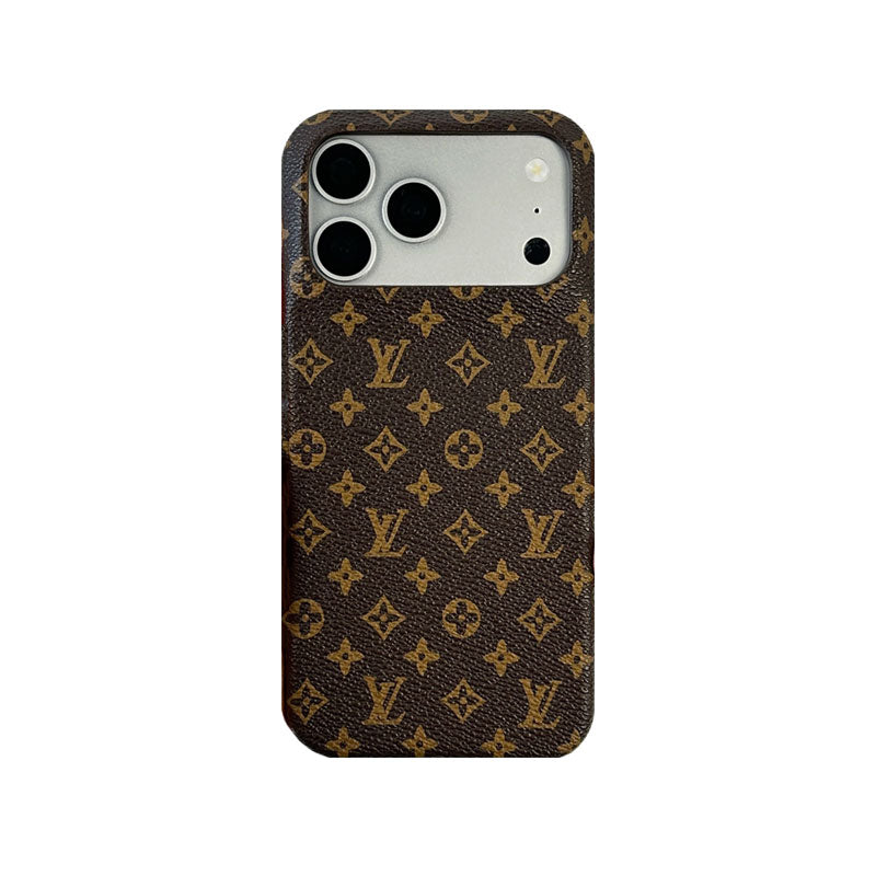 Premium Leather Monogram Magnetic iPhone Case（Compatible With Magsafe）For iPhone 17 Series-CYLV037