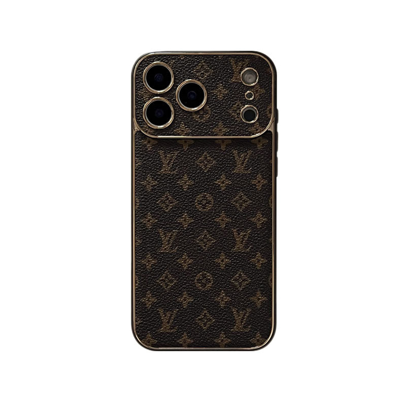Luxury Leather Monogram iPhone Case For iPhone 17 Series-CYLV005