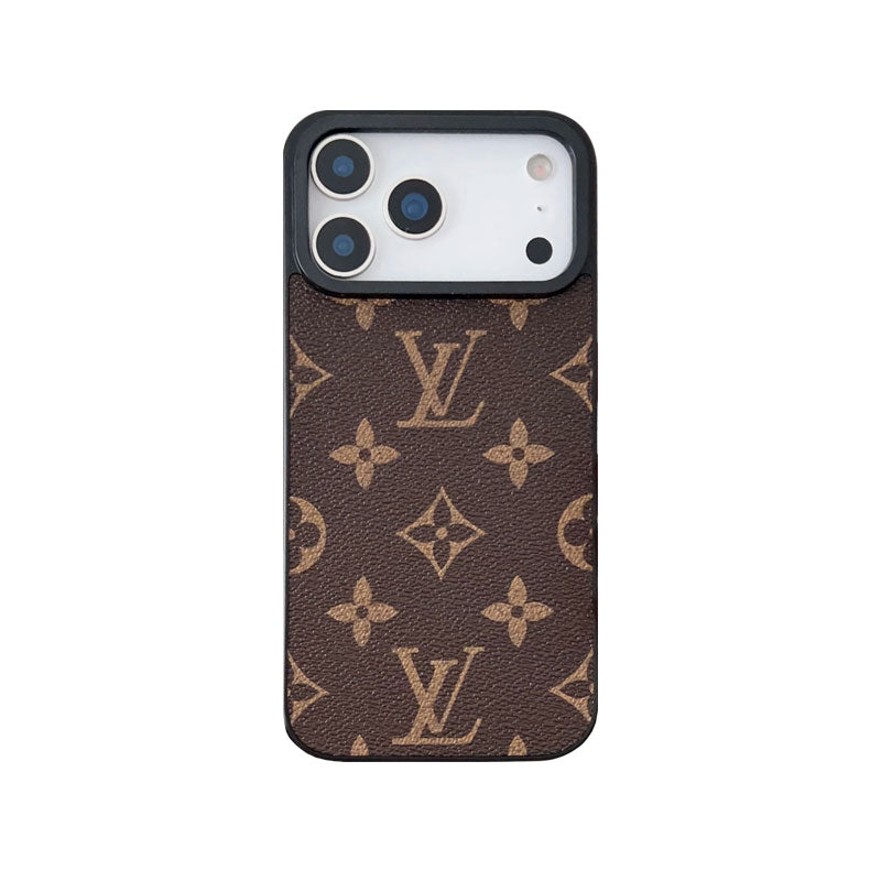Luxury Leather Monogram iPhone Case For iPhone 17 Series-CYLV013