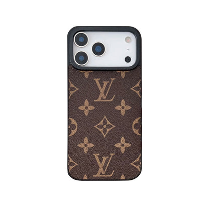 Luxury Leather Monogram iPhone Case For iPhone 17 Series-CYLV013