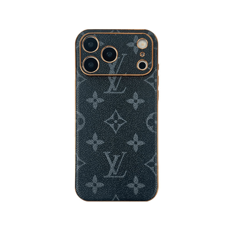Luxury Leather Monogram iPhone Case For iPhone 17 Series-CYLV041