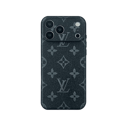 Stylish Leather Monogram iPhone Case For iPhone 17 Series-CYLV039