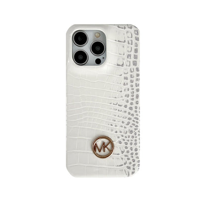 Alligator Print MK iPhone Case Black-EYW251836