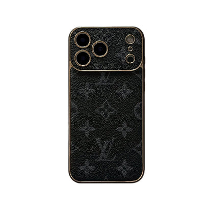 Luxury Leather Monogram iPhone Case For iPhone 17 Series-CYLV005