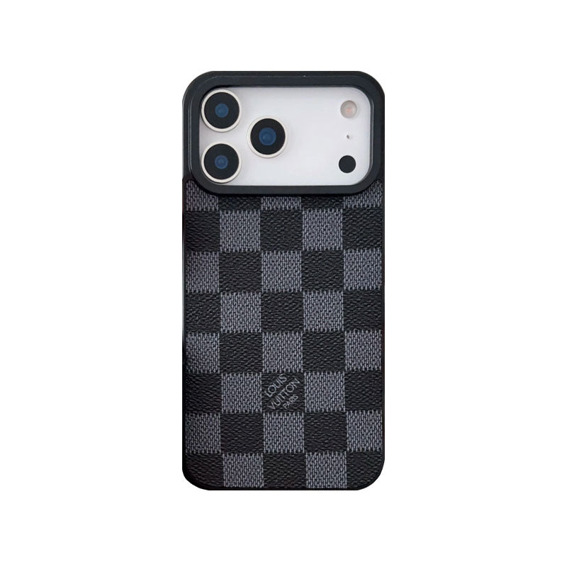 Luxury Leather Monogram iPhone Case For iPhone 17 Series-CYLV013