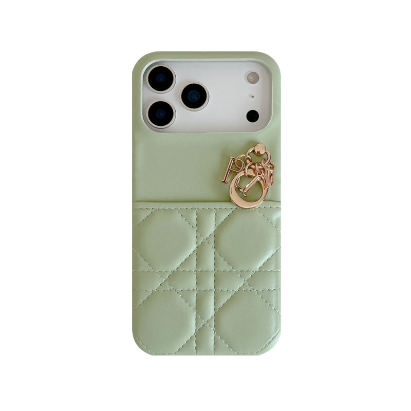 Elegant Leather CD iPhone Case With Card Holder Black For iPhone 17 Series-CYCD057
