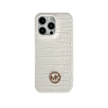 Alligator Print MK iPhone Case Black-EYW251836