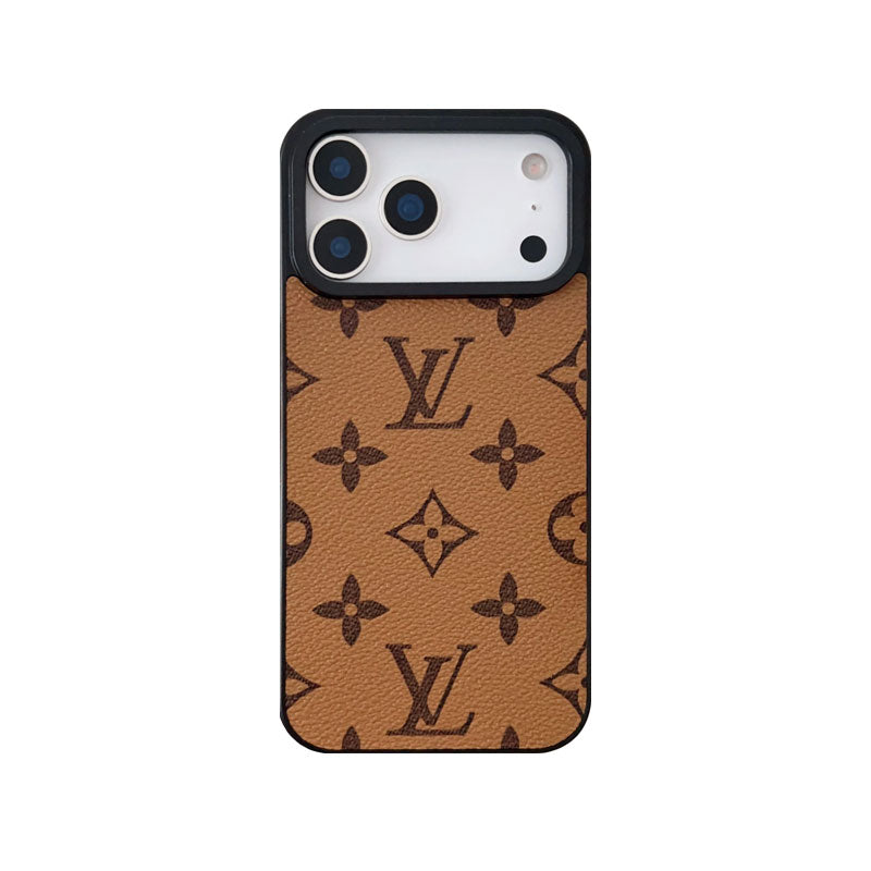 Luxury Leather Monogram iPhone Case For iPhone 17 Series-CYLV013