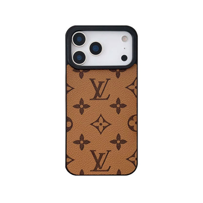 Luxury Leather Monogram iPhone Case For iPhone 17 Series-CYLV013