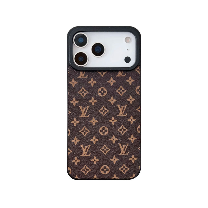 Luxury Leather Monogram iPhone Case For iPhone 17 Series-CYLV013