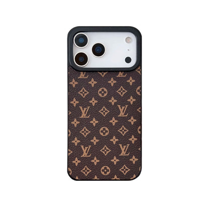 Luxury Leather Monogram iPhone Case For iPhone 17 Series-CYLV013