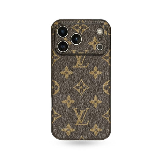 Leather Monogram iPhone Case For iPhone 17 Series-CRK251450