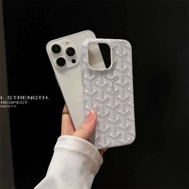 GD iPhone Case  White Leather-YBK241523