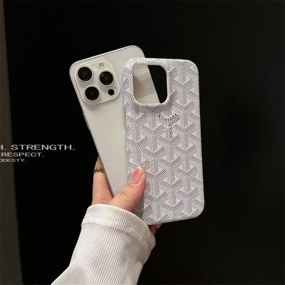 GD iPhone Case  White Leather-YBK241523