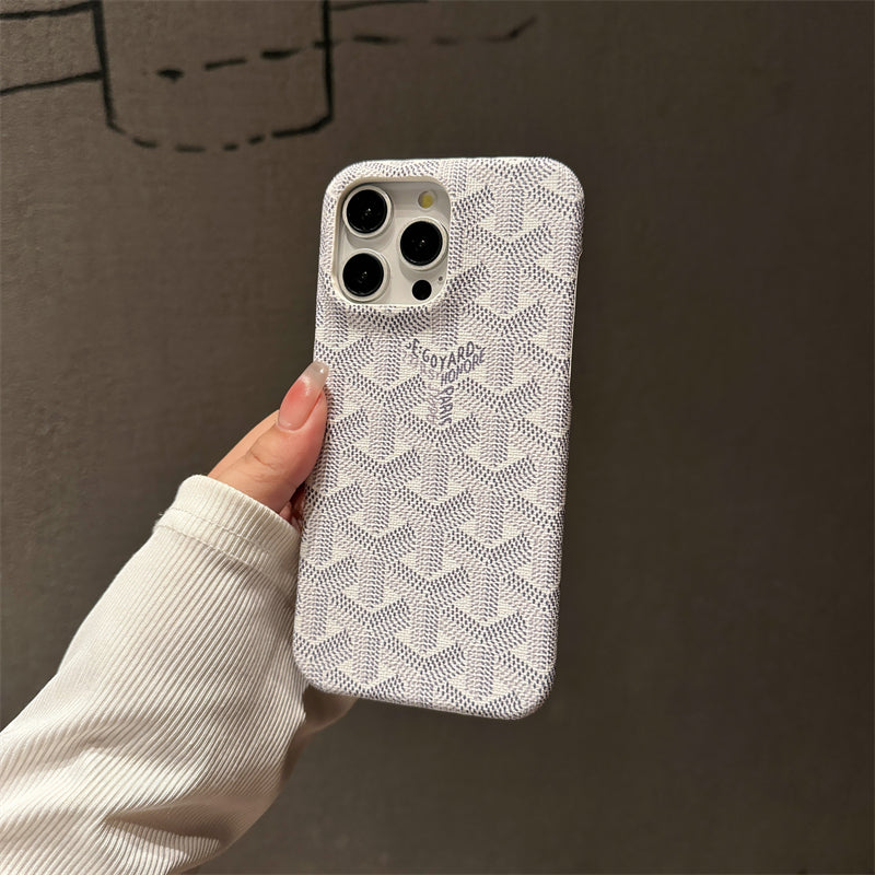 GD iPhone Case  White Leather-YBK241523