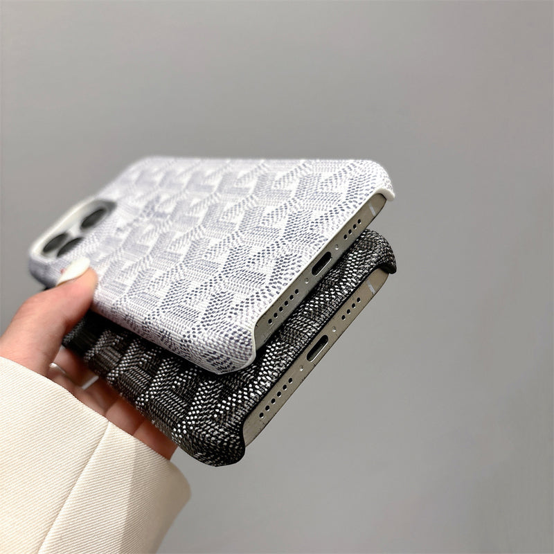 GD iPhone Case  White Leather-YBK241523