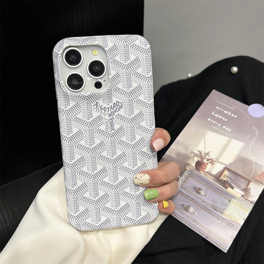 GD iPhone Case  White Leather-YBK241523